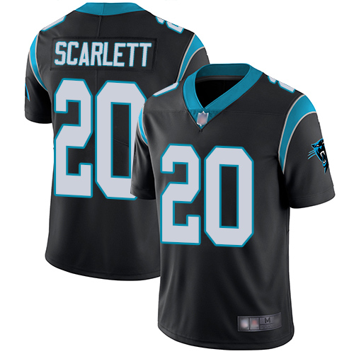Carolina Panthers Limited Black Men Jordan Scarlett Home Jersey NFL Football 20 Vapor Untouchable